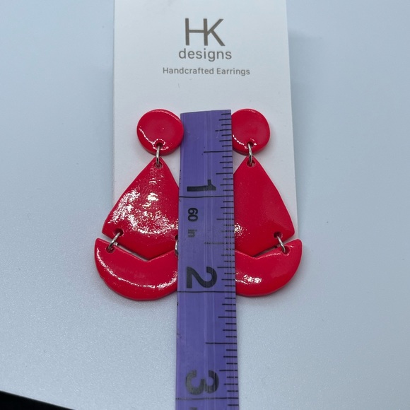 NWT Pink Handmade Earrings - Picture 8 of 13